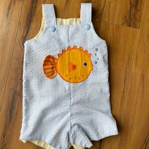 Vintage reversible appliqué Overalls